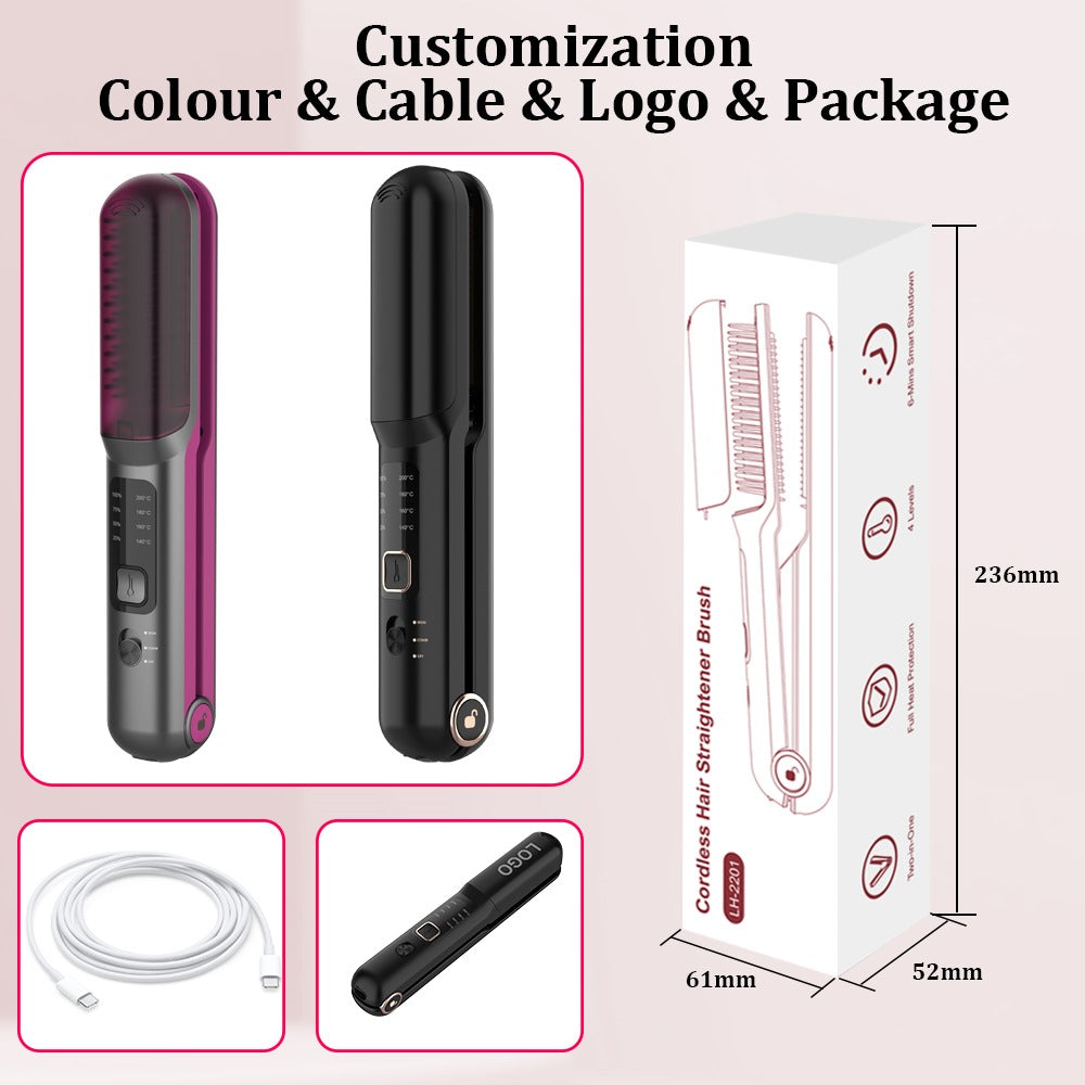 Portable 2-in-1 stijltang