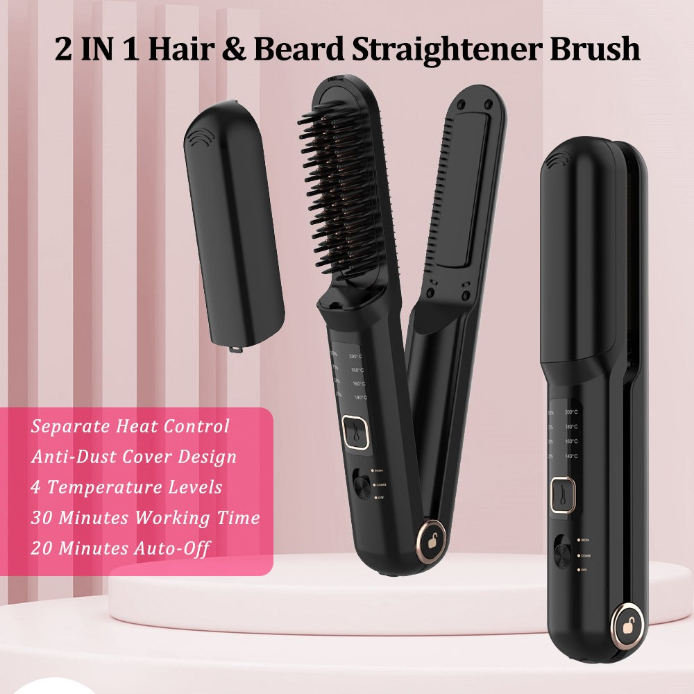 Portable 2-in-1 stijltang