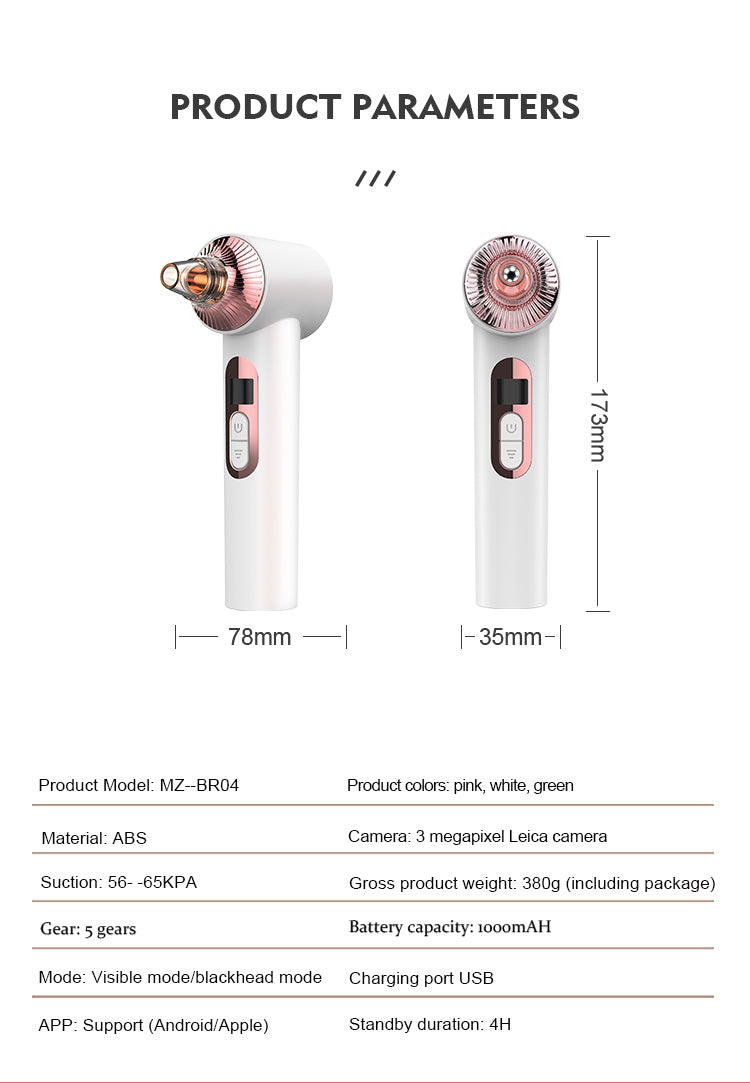 Black Head Remover - Inclusief app & Camera